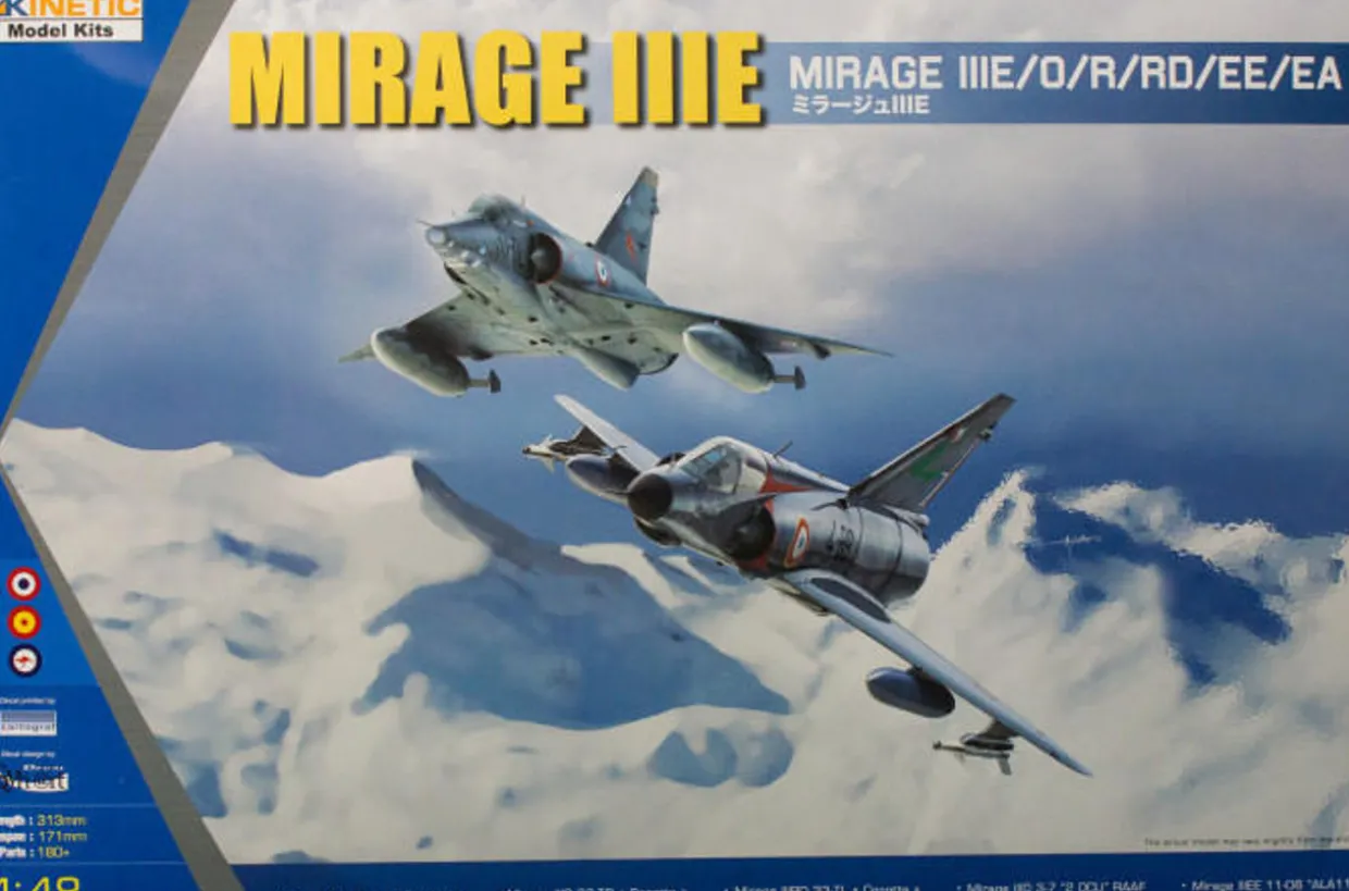 Kinetic 1/48 Dassault Mirage IIIE/EA/O/R/RD Model Kit