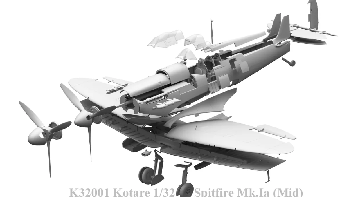 Kotare 1/32 Supermarine Spitfire Mk.Ia Mid Production Model Kit