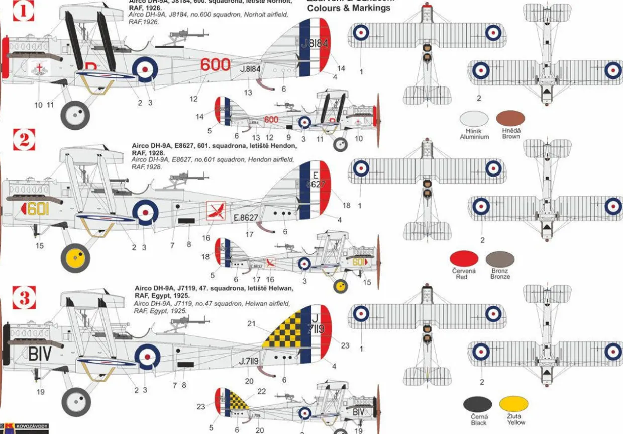 KPM 1/72 Airco DH-9A 'Silver Wings' Model Kit