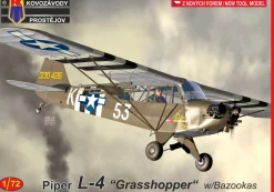 KPM 1/72 Piper L-4 Grasshopper with Bazookas Model Kit