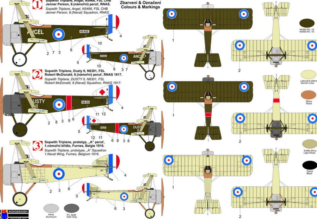 KPM 1/72 Sopwith Triplane RNAS Model Kit
