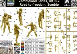 Master Box 1/35 Zombieland Kit 2 - Road to Freedom Zombies