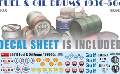 MiniArt 1/35 Fuel and Oil Drums 1930-50s Model Kit