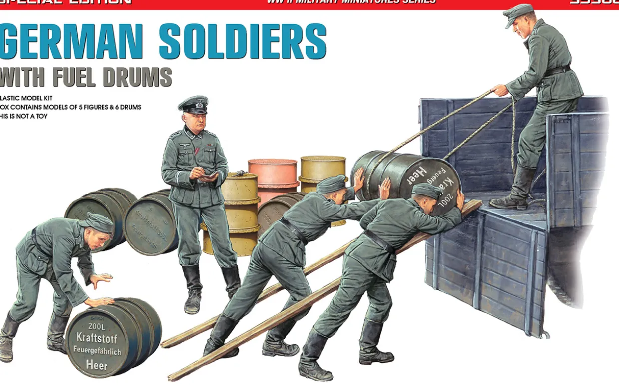 MiniArt 1/35 German Soldiers with Fuel Drums Special Edition