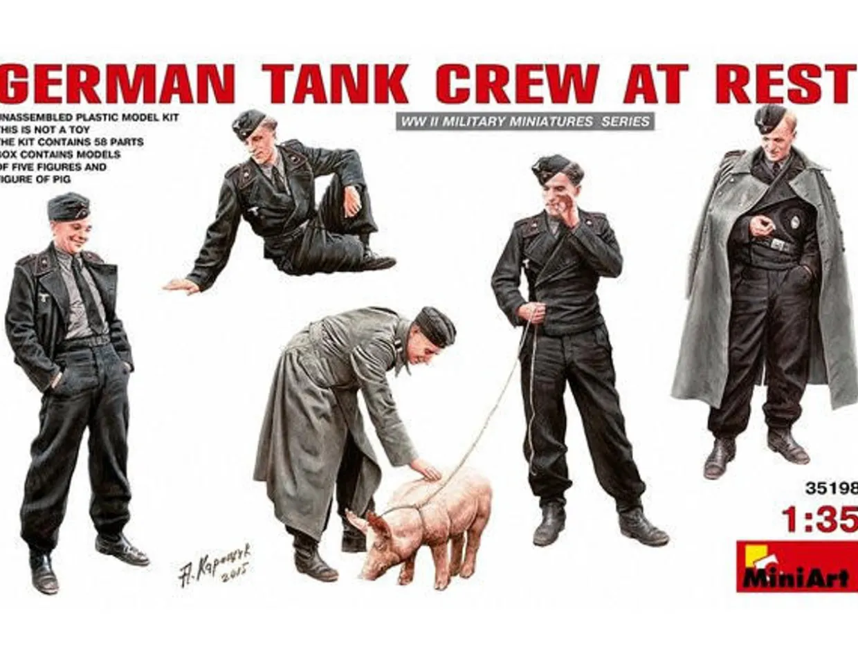 MiniArt 1/35 German Tank Crew At Rest Model Figures
