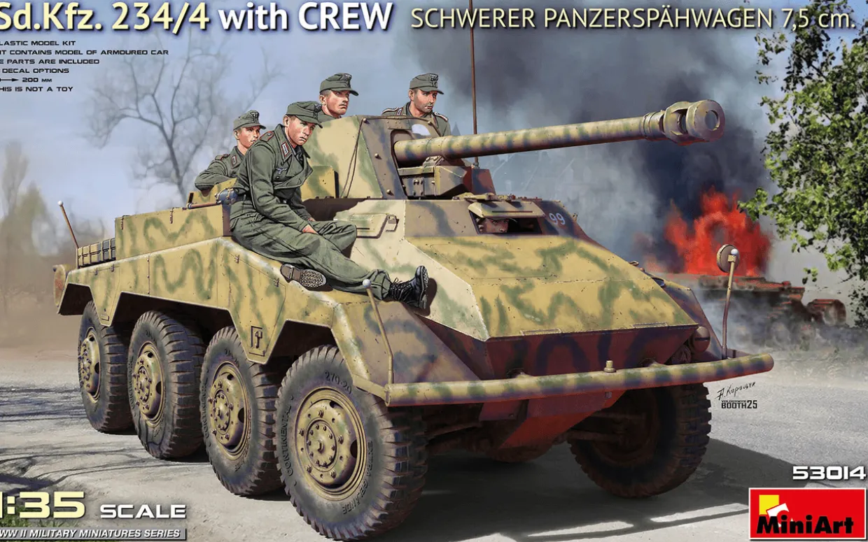 MiniArt 1/35 Sd.Kfz.234/4 Schwerer Panzerspahwagen 7.5cm & Crew