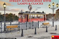 MiniArt 1/35 Street Accessories with Lamps & Clocks