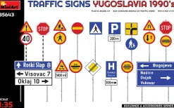 MiniArt 1/35 Traffic Signs Yugoslavia 1990s Model Kit