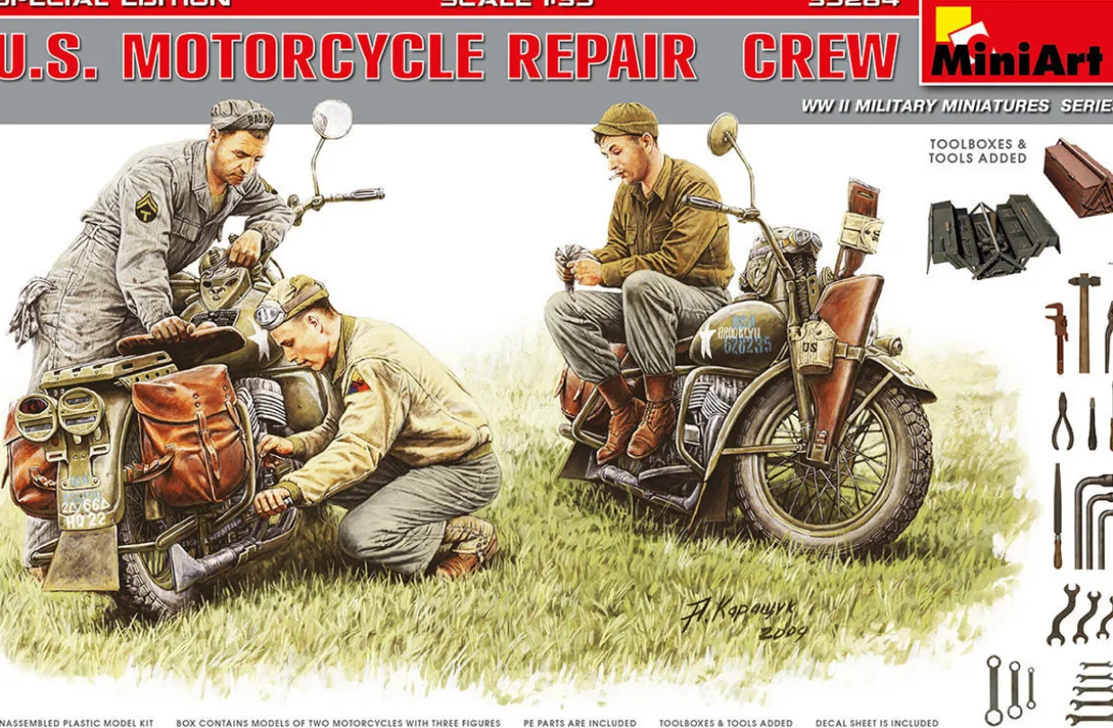 MiniArt 1/35 US Motorcycle Repair Crew Model Kit
