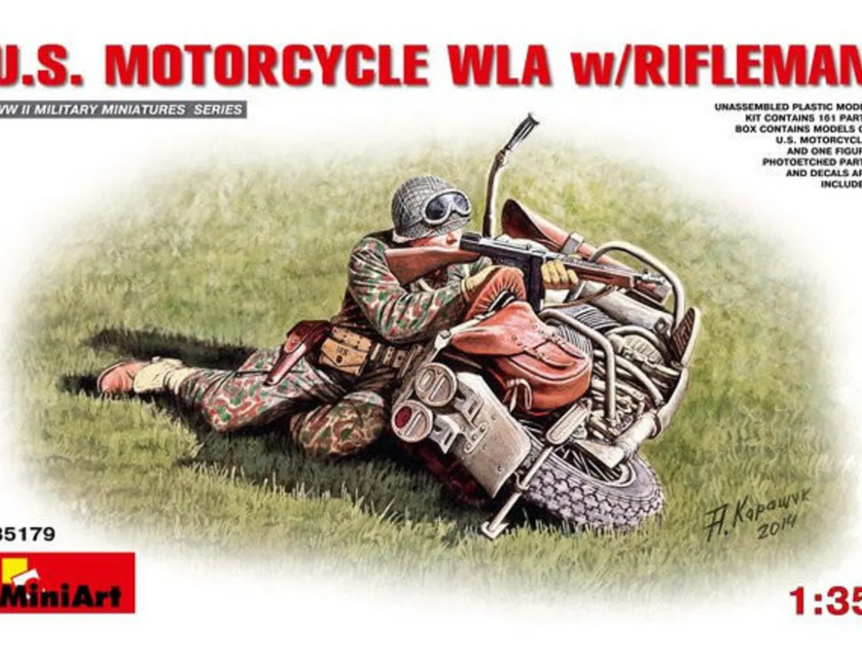 MiniArt 1/35 US Motorcycle WLA & Rifleman