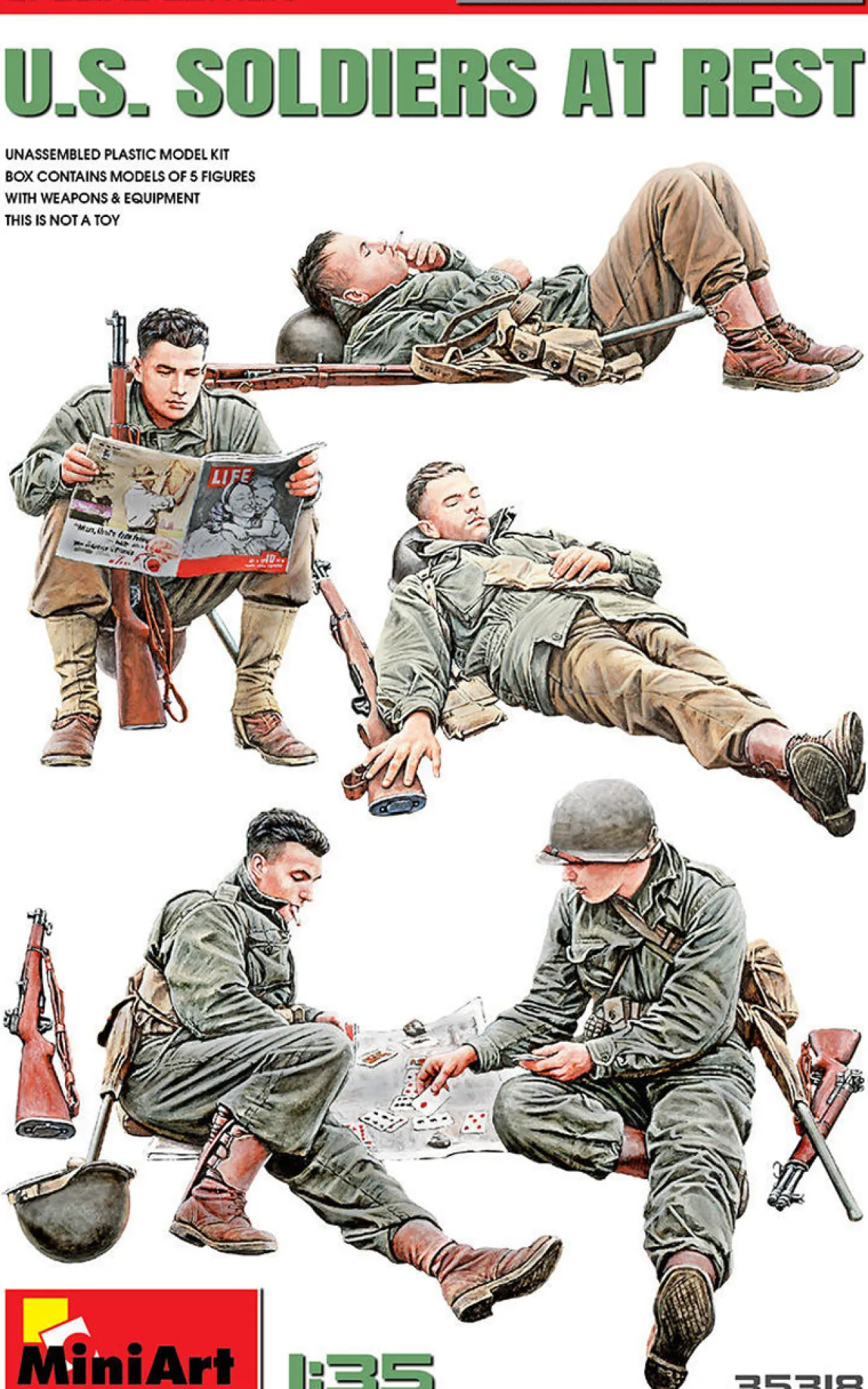 MiniArt 1/35 US Soldiers at Rest Special Edition Model Figures