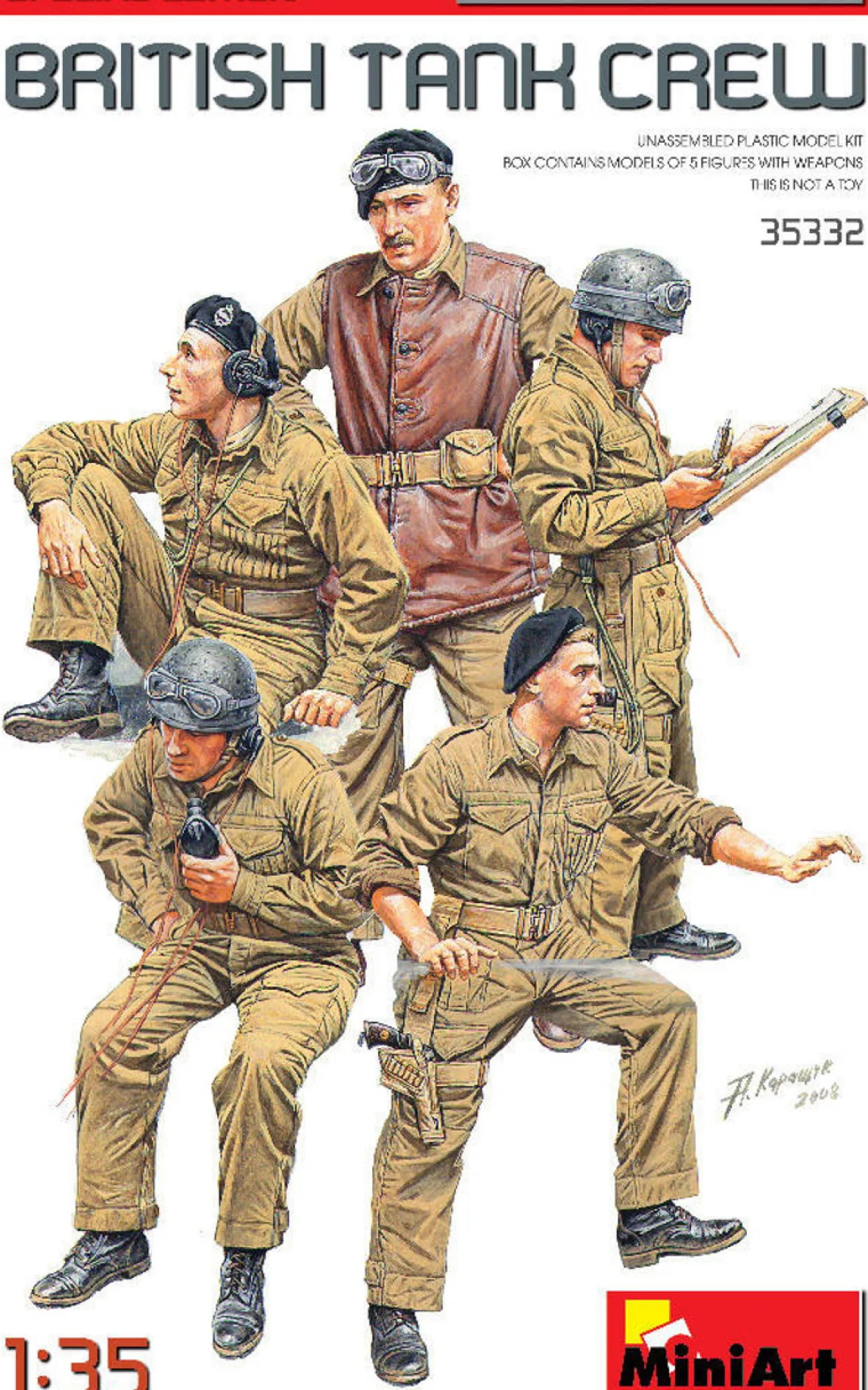 MiniArt 1/35 WWII British Tank Crew Model Figures