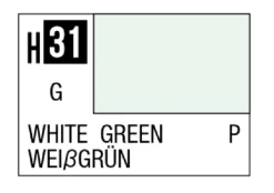 Mr Hobby Aqueous Hobby Colour 10ml 031 White Green Gloss Acrylic Paint