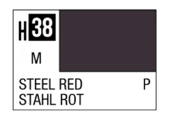 Mr Hobby Aqueous Hobby Colour 10ml 038 Steel Red Gloss Acrylic Paint