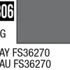 Mr Hobby Aqueous Hobby Colour 10ml 306 Gray FS36270 Semi Gloss Acrylic Paint