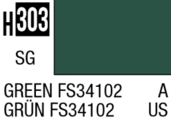 Mr Hobby Aqueous Hobby Colour 10ml 303 Green FS34102 Semi Gloss Acrylic Paint