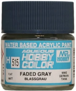 Mr Hobby Aqueous Hobby Colour 10ml 515 Faded Gray Blassgrau Matt Acrylic Paint