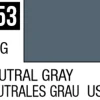 Mr Hobby Aqueous Hobby Colour 10ml 053 Neutral Gray Semi Gloss Acrylic Paint