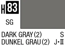 Mr Hobby Aqueous Hobby Colour 10ml 083 Dark Gray Semi Gloss Acrylic Paint