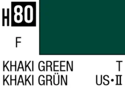 Mr Hobby Aqueous Hobby Colour 10ml 080 Khaki Green Matt Acrylic Paint