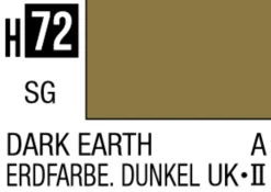 Mr Hobby Aqueous Hobby Colour 10ml 072 Dark Earth Semi Gloss Acrylic Paint