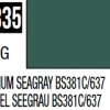 Mr Hobby Aqueous Hobby Colour 10ml 335 Medium Sea Grey BS381C/637 Semi Gloss Acrylic Paint