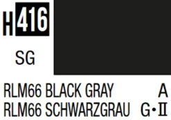 Mr Hobby Aqueous Hobby Colour 10ml 416 RLM66 Black Gray Semi Gloss Acrylic Paint