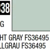 Mr Hobby Aqueous Hobby Colour 10ml 338 Light Gray FS36495 Semi Gloss Acrylic Paint
