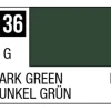 Mr Hobby Aqueous Hobby Colour 10ml 036 Dark Green Gloss Acrylic Paint