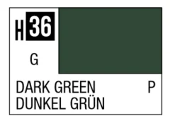 Mr Hobby Aqueous Hobby Colour 10ml 036 Dark Green Gloss Acrylic Paint