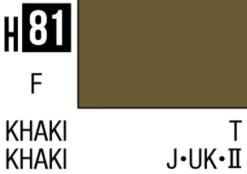 Mr Hobby Aqueous Hobby Colour 10ml 081 Khaki Matt Acrylic Paint