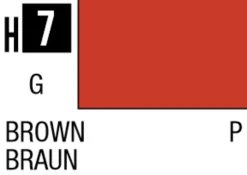 Mr Hobby Aqueous Hobby Colour 10ml 007 Brown Gloss Acrylic Paint