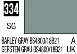 Mr Hobby Mr Colour 10ml 334 Barley Gray BS4800/18B21 Semi Gloss Acrylic Paint