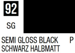Mr Hobby Mr Colour 10ml 092 Black Semi Gloss Acrylic Paint