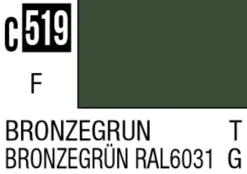 Mr Hobby Mr Colour 10ml 519 Bronzegrun Matt Acrylic Paint