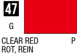 Mr Hobby Mr Colour 10ml 047 Clear Red Gloss Acrylic Paint