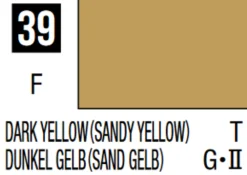 Mr Hobby Mr Colour 10ml 039 Dark Yellow Flat Acrylic Paint