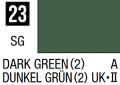 Mr Hobby Mr Colour 10ml 023 Dark Green 2 Semi Gloss Acrylic Paint