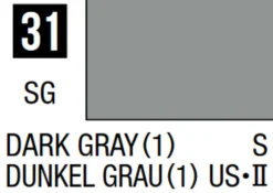 Mr Hobby Mr Colour 10ml 031 Dark Gray Semi Gloss Acrylic Paint