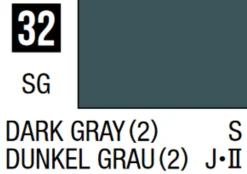 Mr Hobby Mr Colour 10ml 032 Dark Gray 2 Semi Gloss Acrylic Paint