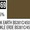 Mr Hobby Mr Colour 10ml 369 Dark Earth BS381C/BS450 Semi Gloss Acrylic Paint