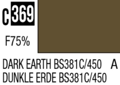 Mr Hobby Mr Colour 10ml 369 Dark Earth BS381C/BS450 Semi Gloss Acrylic Paint