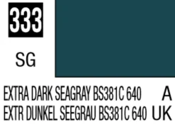 Mr Hobby Mr Colour 10ml 333 Extra Dark Sea Gray BS381C/640 Semi Gloss Acrylic Paint