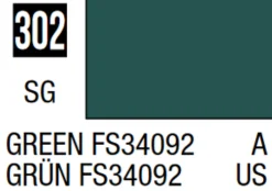 Mr Hobby Mr Colour 10ml 302 Green FS34092 Semi Gloss Acrylic Paint