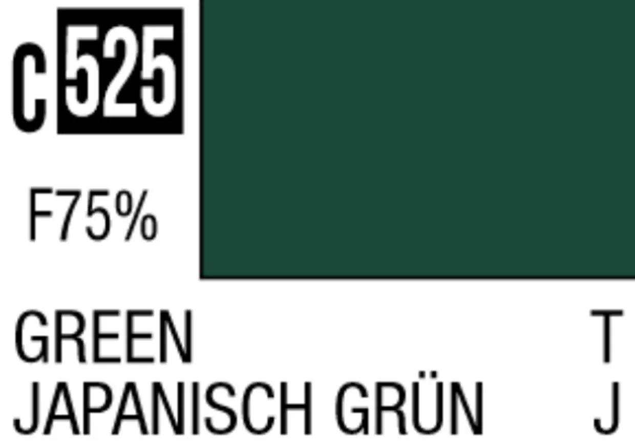 Mr Hobby Mr Colour 10ml 525 Green Semi Gloss Acrylic Paint