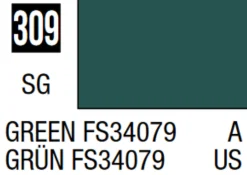 Mr Hobby Mr Colour 10ml 309 Green FS34079 Semi Gloss Acrylic Paint
