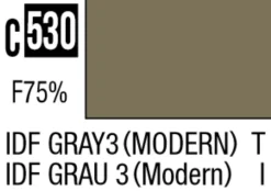 Mr Hobby Mr Colour 10ml 530 IDF Gray 3 Modern Semi Gloss Acrylic Paint