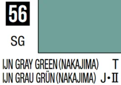 Mr Hobby Mr Colour 10ml 056 IJN Gray Green Nakajima Semi Gloss Acrylic Paint