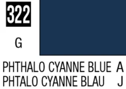 Mr Hobby Mr Colour 10ml 322 Phthalo Cyanne Blue Gloss Acrylic Paint