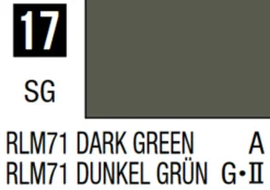 Mr Hobby Mr Colour 10ml 017 RLM71 Dark Green Semi Gloss Acrylic Paint